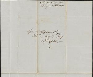 Charles Cooper to George Coffin, 3 February 1845