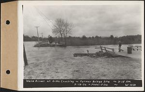 Ware River at Gibbs Crossing, former bridge site, Thorndike, Palmer, Mass., 3:15 PM, Mar. 19, 1936