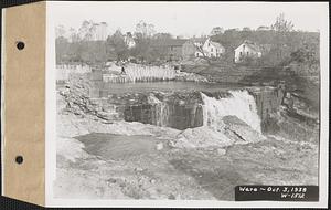 Ware River, coffer dam at East Street dam, looking east, Ware, Mass., Oct. 3, 1938