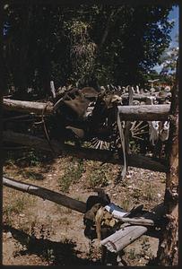Saddle on a fence, Santa Fe, New Mexico