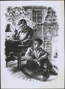 Man and Boy at Christmastime (n.d.)