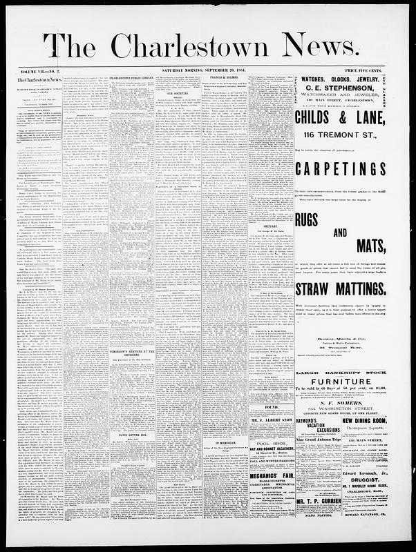 The Charlestown News, September 20, 1884 - Digital Commonwealth