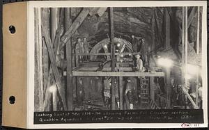 Contract No. 20, Coldbrook-Swift Tunnel, Barre, Hardwick, Greenwich, looking east at Sta. 1314+94 showing forms for circular section, Quabbin Aqueduct, Hardwick, Mass., May 22, 1934