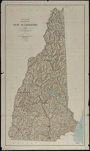 Relief map of New Hampshire