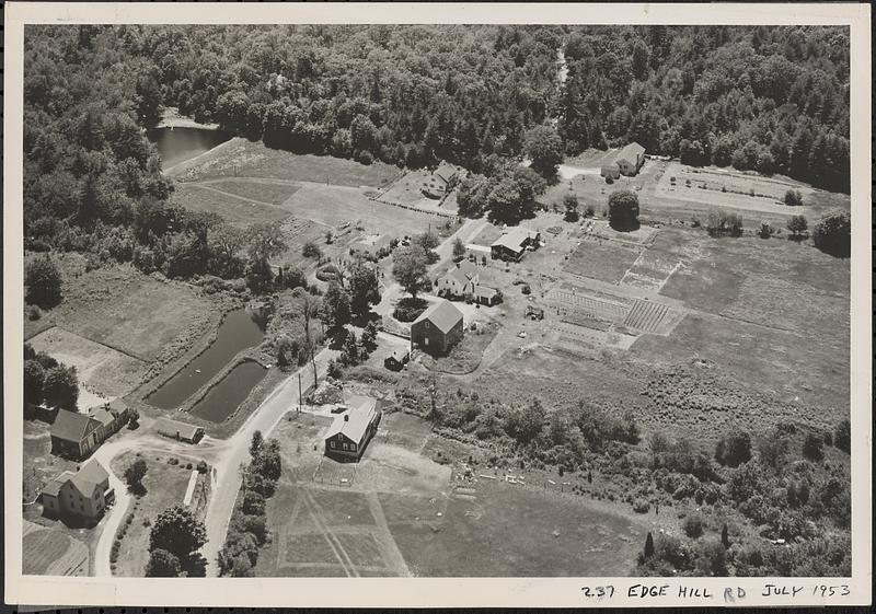 Aerial view of 237 Edge Hill Road, house and plot