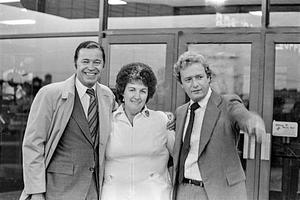 Ed Brooke, Mayor Pressman and unidentified woman