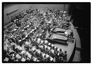 Recording "La Mer" for Victor R.C.A., Dr. K & Boston Symphony Orchestra, also recording mch.