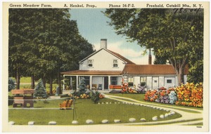 Green Meadow Farm, A. Henkel, Prop., Phone 34-F-2, Freehold, Catskill Mts., N. Y.
