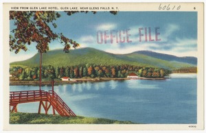 View from Glen Lake Hotel, Glen Lake, near Glens Falls, N. Y.