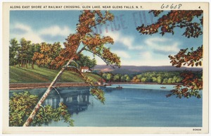 Along east shore at railway crossing, Glen Lake, near Glens Falls, N. Y.