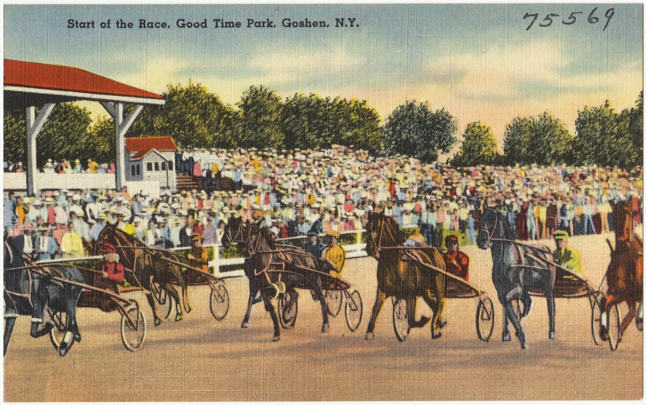 Start of the race, Good Time Park, Goshen, N. Y. - Digital Commonwealth