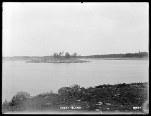 Distribution Department, Low Service Spot Pond Reservoir, Mud and Great Islands, Stoneham, Mass., Jul. 20, 1900