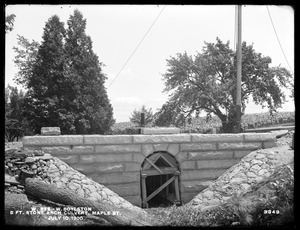 Wachusett Reservoir, 5-foot stone arch culvert, Maple Street, West Boylston, Mass., Jul. 10, 1900