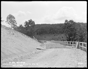 Wachusett Reservoir, Shrewsbury Road, Section 1, south of station 118, West Boylston, Mass., Jul. 10, 1900