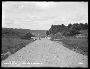 Wachusett Reservoir, Shrewsbury Road, east end of Section 2; looking west, Boylston, Mass., Jul. 9, 1900