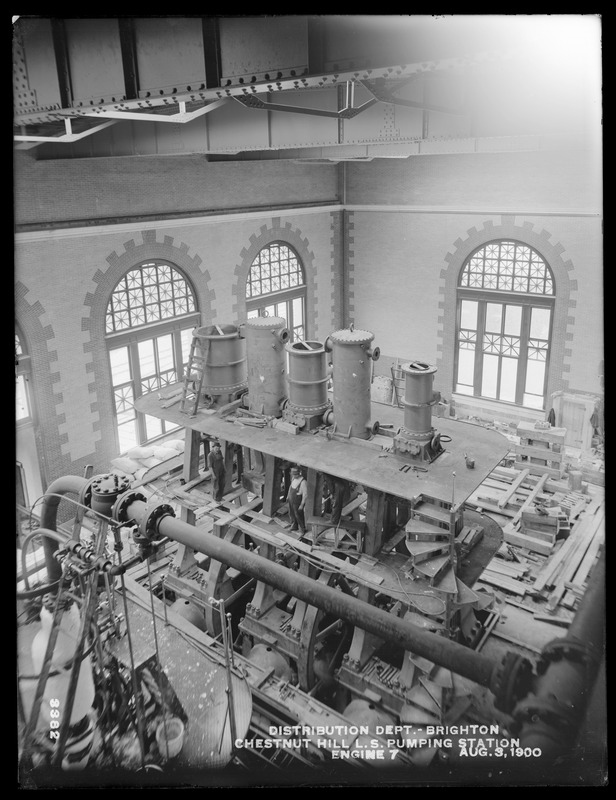 Distribution Department, Chestnut Hill Low Service Pumping Station, Engine No. 7, Brighton, Mass., Aug. 3, 1900
