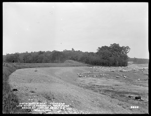 Distribution Department, Low Service Spot Pond Reservoir, beach at junction of Sections 1 and 2, Stoneham, Mass., Aug. 17, 1900