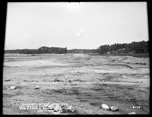 Distribution Department, Low Service Spot Pond Reservoir, Dam No. 8, from north end of Bold Point, Stoneham, Mass., Aug. 17, 1900