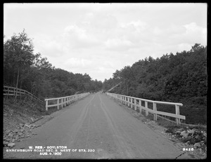 Wachusett Reservoir, Shrewsbury Road, Section 3, west of station 220, Boylston, Mass., Aug. 9, 1900