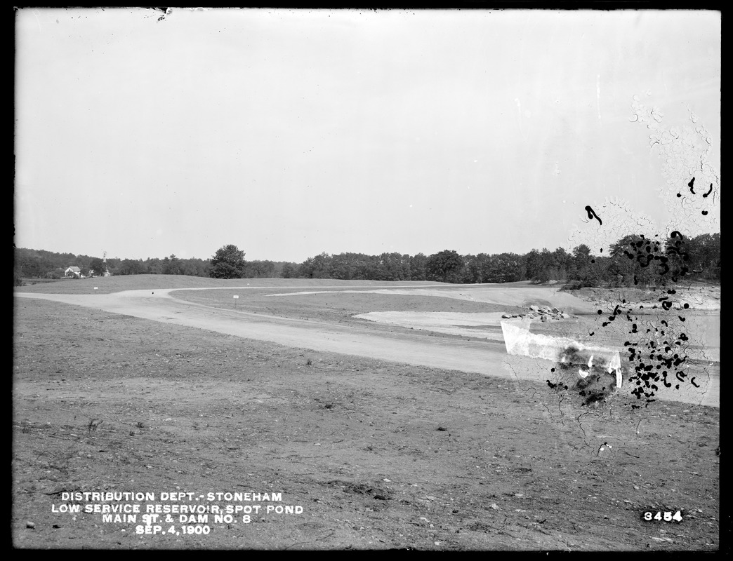 Distribution Department, Low Service Spot Pond Reservoir, Main Street and Dam No. 8, Stoneham, Mass., Sep. 4, 1900