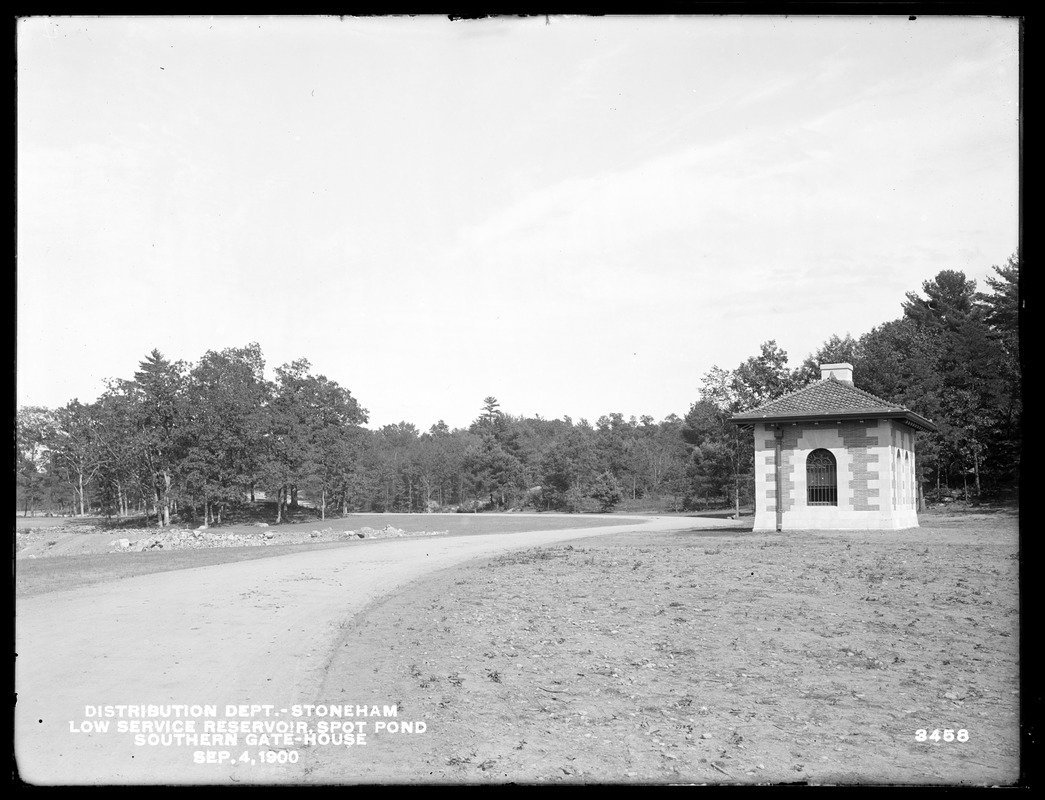 Distribution Department, Low Service Spot Pond Reservoir, Southern Gatehouse, Stoneham, Mass., Sep. 4, 1900