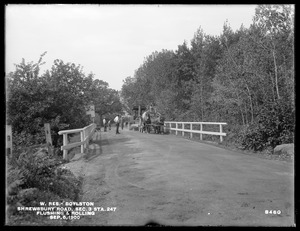 Wachusett Reservoir, Shrewsbury Road, Section 3, west of station 247, flushing and rolling, Boylston, Mass., Sep. 6, 1900