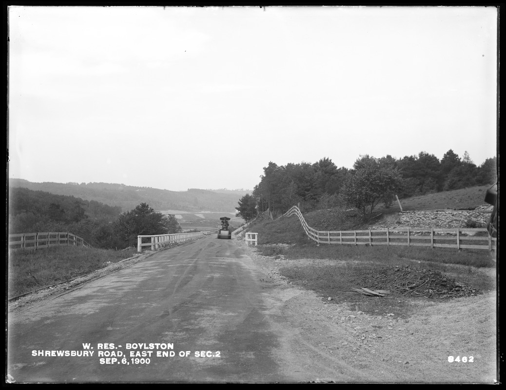Wachusett Reservoir, Shrewsbury Road, east end of Section 2, Boylston, Mass., Sep. 6, 1900