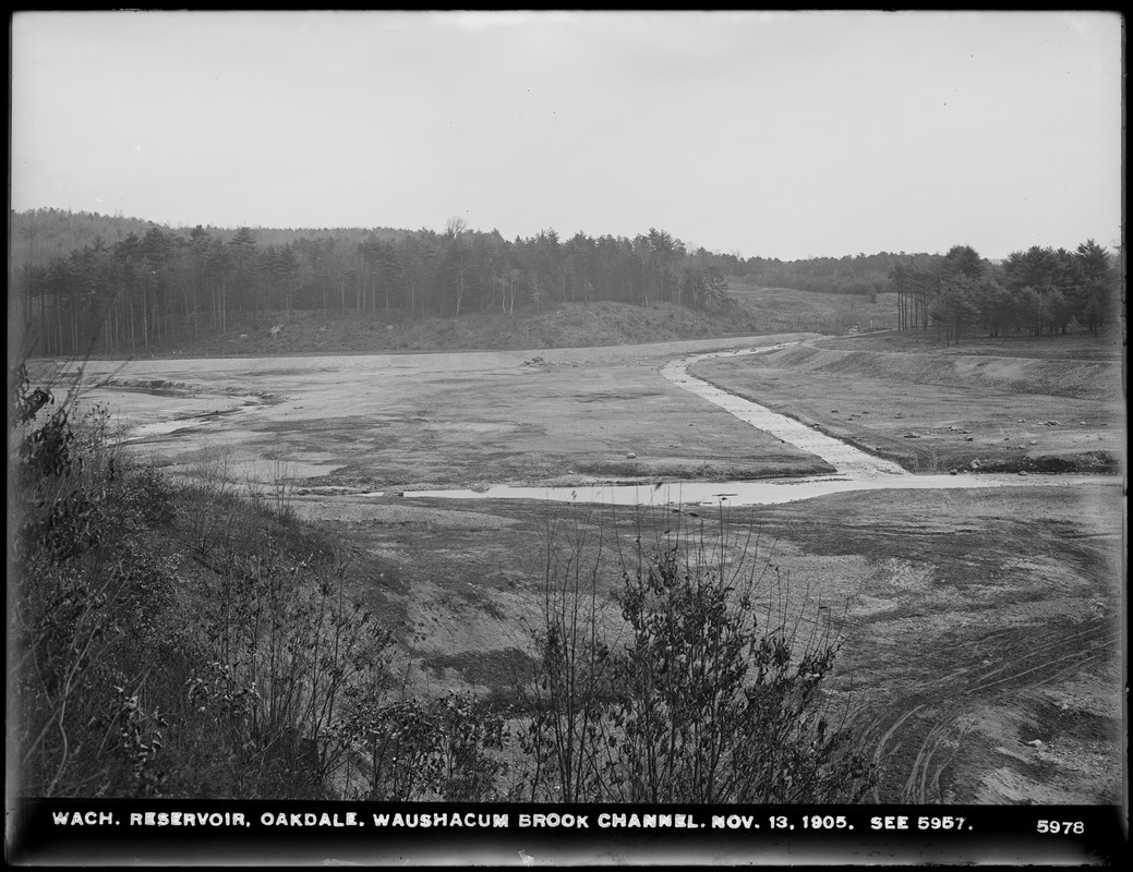 Wachusett Reservoir, Waushacum Brook channel, (compare with No. 5957 ...