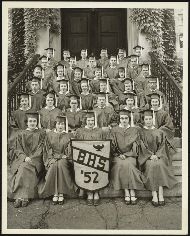 Barre High School graducation picture, class of 1952