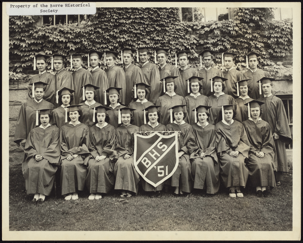 Barre High School, class of 1951 graduation picture