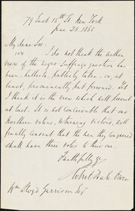 Letter from Robert Dale Owen, New York, [New York], to William Lloyd Garrison, 1865 June 25
