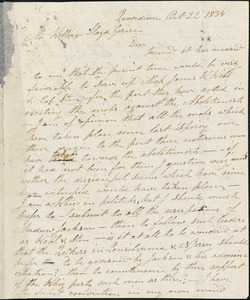 Letter from John Prentice, Providence, [Rhode Island], to William Lloyd Garrison, 1834 Oct[ober] 22
