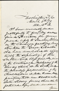 Letter from Robert Purvis, Washington, D.C., to William Lloyd Garrison, [18]79 March 4