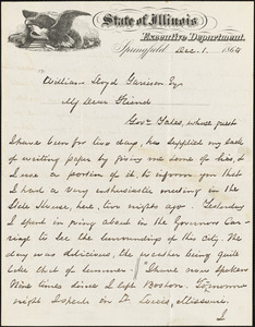 Letter from George Thompson, [Springfield, Illinois], to William Lloyd Garrison, 1864 Dec[ember] 1