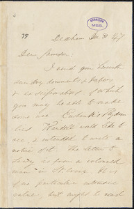 Letter from Edmund Quincy, Dedham, [Massachusetts], to William Lloyd Garrison, [18]47 Dec[ember] 30