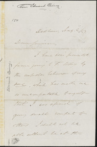 Letter from Edmund Quincy, Dedham, [Massachusetts], to William Lloyd Garrison, [18]53 Aug[ust] 2