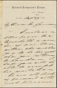 Letter from Robert Rae, London, [England], to William Lloyd Garrison, 1867 Aug[us]t 27
