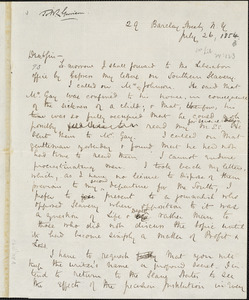 Letter from James Redpath, New York, [New York], to William Lloyd Garrison, 1854 July 26