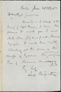 Letter from James Redpath, Boston, [Massachusetts], to William Lloyd Garrison, 1860 June 28
