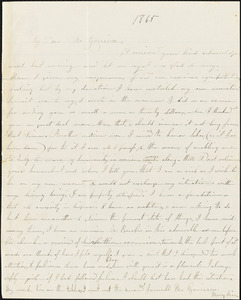 Letter from Mary Rice to William Lloyd Garrison, [1865]