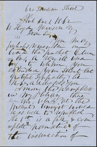 Letter from George Washington Richards, Phil[adelphia, Pennsylvania], to William Lloyd Garrison, 1862 Dec[ember] 1