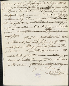 Letter from Nathaniel Peabody Rogers, [Concord, New Hampshire], to William Lloyd Garrison, [1844 January or February]