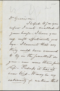 Letter from Nathaniel Peabody Rogers to William Lloyd Garrison, [1845] Jan[uar]y 3d