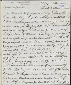 Letter from William Shortt, Dublin, [Ireland], to William Lloyd Garrison, 1846 Nov[ember] 2nd