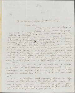 Letter from Elizabeth Oakes Prince Smith, New Bedford, [Massachusetts], to William Lloyd Garrison, [18]52 January 27