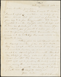 Letter from Marius Racine Robinson, Salem, [Ohio], to William Lloyd Garrison, 1853 March 30