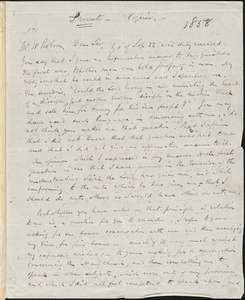 Letter from William Robson, Warrington, [England], to William Lloyd Garrison and Thomas Worcester, 1858 Sept[ember] 22