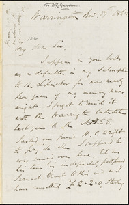 Letter from William Robson, Warrington, [England], to William Lloyd Garrison, 1862 Nov[ember] 27th