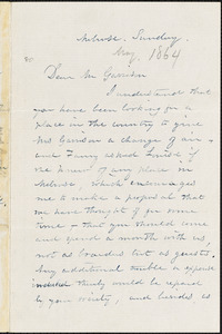 Letter from Harriet Winslow Sewall, Melrose, [Massachusetts], to William Lloyd Garrison, [1864 May]