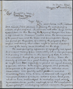 Letter from James Sinclair, Glasgow, [Scotland], to William Lloyd Garrison, 1864 October 15
